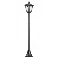 Outsunny LED Solar Gartenlaterne, Stehleuchte aus Edelstahl Gartenlampe 160 cm hoch Windlicht Außenleuchte IP44, Solarlampe mit Lichtsensor 30 Lumen Erdspieß, Gartenlampe für Garten Balkon Schwarz(m-13)