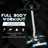 HOMCOM Twister Stepper, Step Machine with Adjustable Resistance, LCD Screen - Blue(m-5)