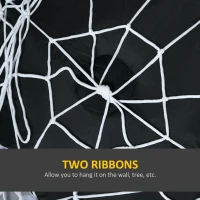 HOMCOM 5FT Long Halloween Inflatable Spider, Hanging Giant Spider with Colourful LED Light, Blow-Up Outdoor LED Garden Display for Lawn, Party(m-7)