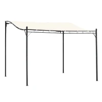 Outsunny Gazebo Pergola 3x3m da Giardino con Tenda Impermeabile Crema(m-1)