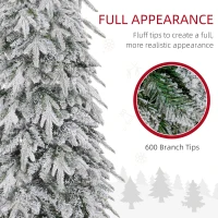 HOMCOM 6ft Snow-Covered Unlit Artificial Christmas Tree(m-5)