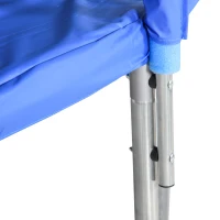 HOMCOM Trampoline rond Ø 366 cm avec filet de protection, capacité 150 kg pour adultes et enfants - bleu et noir(m-7)