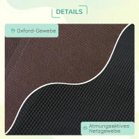 PawHut Haustierbett mit Baldachin, klappbar, Hundeliege, Outdoor-Hundebett, Mesh-Stoff, Braun + Schwarz(m-4)