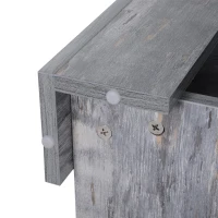 HOMCOM 2 Tier Wood Coffee Table Side Table Bottom Storage Shelf  Simple Modern Living Room Grey Wood Grain(m-8)