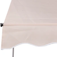 Outsunny Tenda da Sole 2x1.5 m per Esterno a Rullo con Manovella e Angolazione Regolabile, Beige(m-9)