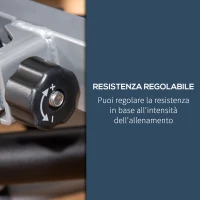 HOMCOM Stepper Fitness con Maniglia e Bande Elastiche, Stepper con Monitor LCD per Allenamento a Casa e Palestra, Argento(m-7)