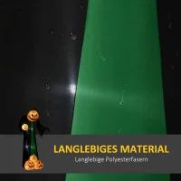 HOMCOM Halloween-Deko, 2,40m großer Kürbisgeist, selbstaufblasend, LED-Beleuchtung, für Außenbereiche(m-5)