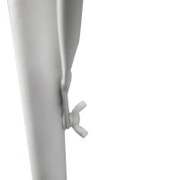 Outsunny Tavolo da Ringhiera con Ganci ad Altezza Regolabile su 3 Livelli, in Metallo, 60x56.5x45 cm, Bianco(m-9)