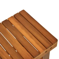 HOMCOM Acacia Wood Shoe Bench,  3-Tier Shoe Storage Rack, Hallway Organizer Shelf, for Entryway, Living Room, Bedroom, 50 x 28 x 45 cm, Teak(m-9)