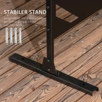 Outsunny Outdoor-Sichtschutz, lackiert Stahlrahmen, Design: Palmblatt-Silhouette, 1,2 x 2 m, Schwarz(m-5)