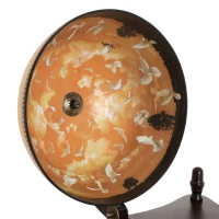 HOMCOM Globe Wine Bar Cart, Vintage Drinks Cabinet, Wine Container Minibar Storage Trolley Table with Bottle Glass Holder(m-9)