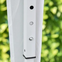 Outsunny Faltpavillon, Bierzelt, 4 abnehmbare Seitenwände, 2 Fenster, Metallrahmen, 2 x 2m, Weiß(m-7)