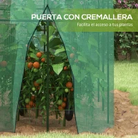 Outsunny Invernadero para Plantas con Puerta con Cremallera y Marco de Acero para Jardín Patio 300x100x150 cm Verde(m-7)