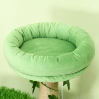 PawHut Árbol Rascador para Gatos 91 cm con Caseta Cama Hamaca Poste de Yute y Bola Colgante 50x40x91 cm Verde(m-9)
