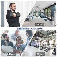 HOMCOM 2x20kg Rubber Hex Dumbbell Portable Hand Weights Dumbbell Home Gym Workout Fitness Hand Dumbbell(m-6)