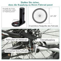 HOMCOM Kinderfahrradanhänger für 2 Kinder inkl. Reflektoren u. Fahne Blau+ Weiß + Schwarz(m-4)