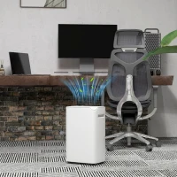 HOMCOM Deumidificatore Portatile 20L/Giorno, Serbatoio 2.5L, 2 Velocità e 3 Funzioni e Timer 24 Ore, Bianco(m-9)