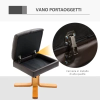 HOMCOM Poltrona Sedia Relax Reclinabile con Poggiapiedi in pelle PU Marrone(m-6)