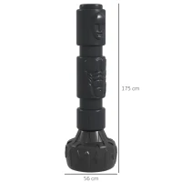 SPORTNOW Standboxsack, Boxdummy, versetzbare Trefferflächen, befüllbare Basis, schwarz, 56L x 56B x 175H cm(m-3)