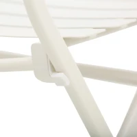 Outsunny Salon de jardin bistro pliable - table ronde Ø 60 cm avec 2 chaises pliantes - métal thermolaqué blanc(m-8)