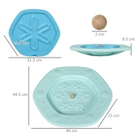 ZONEKIZ Two-In-One Balance Board, Kids Wobble Board with Ball - Blue(m-3)