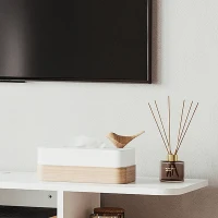 HOMCOM Floating TV Unit Stand for TVs up to 40", Wall Mounted Media Console with Storage Shelf, Entertainment Center, White(m-8)