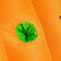 Outsunny 5 in 1 Kids Bouncy Castle Large Crocodile Style Inflatable House Slide Basket Water Pool Gun Climbing Wall with Blower Carrybag for Kids Age 3-8, 3.85 x 2.85 x 2.25m(m-9)