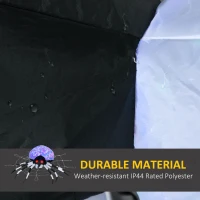 HOMCOM 5FT Long Halloween Inflatable Spider, Hanging Giant Spider with Colourful LED Light, Blow-Up Outdoor LED Garden Display for Lawn, Party(m-5)