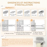 PawHut Arbre à chat parcours mural complet 4 pièces hamac, pompon, plateformes de saut, poteau en sisal et échelle peluche gris(m-7)