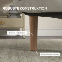 HOMCOM 2-in-1 Verstellbarer Loungesessel, Bodensessel mit Kissen, Polstersessel, für Wohnzimmer, Schlafzimmer, Cremeweiß(m-7)