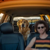 PawHut Dog Guard for Cars, Vans, Vehicles, with 93-150cm Adjustable Width(m-10)