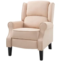 HOMCOM Sillón de Masaje Reclinable con Mando a Distancia 2 Zonas de Masaje y Tapizado en Tejido de Ante 78x83x101 cm Crema(m-10)