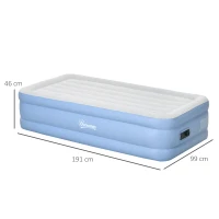 Outsunny Widened Single Inflatable Mattress, with Built-In Electric Pump(m-3)