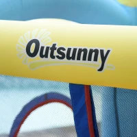 Outsunny Castillo Inflable Infantil con Tobogán Cama de Salto Piscina Inflador y Bolsa de Transporte 360x175x180 cm Multicolor(m-9)