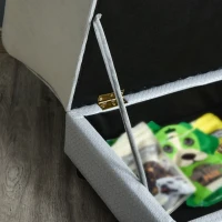 PawHut Pet Sofa Chair, with Storage, Cushion, for Small Dogs, Cats - Light Grey(m-9)