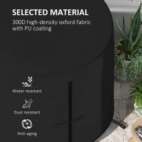 Outsunny 196 x 230 cm Hanging Egg Chair Protective Cover - Black(m-4)