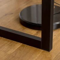 HOMCOM Bureau informatique design industriel grand plateau avec tiroir étagère 110 x 50 x 76 cm aspect noyer et noir(m-7)