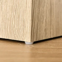 HOMCOM Librería Estantería de 5 Niveles para Libros con 3 Baldas Ajustables Antivuelco Almacenaje para Salón Oficina Estudio 63x29,5x176 cm Madera Natural(m-6)