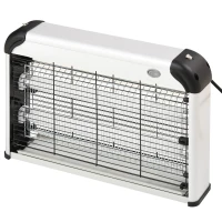 Outsunny Electric Fly Zapper, 20W Electric Fly Killer, Wall Hanging Bug Zapper Indoor & Outdoor Attracting Insect Mosquito Killer, Silver Tone(m-11)