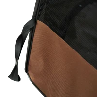 PawHut Parc enclos pliable pour chien chat petits animaux octogonal en tissu Oxford et acier Ø 90 x 41H cm marron beige(m-8)