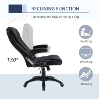Vinsetto Ergonomic Office Chair Comfortable Desk Chair with Armrests Adjustable Height Reclining and Tilt Function Black(m-6)