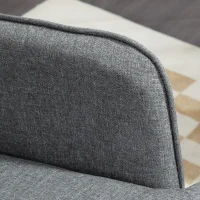 HOMCOM Linen-Look Rocking Chair and Ottoman Set - Grey(m-8)