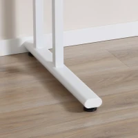 HOMCOM Escritorio Mesa de Ordenador Moderna con 2 Orificios para Cables con Pies Ajustables Mesa Multifuncional para Oficina Estudio 120x60x75 cm Blanco(m-9)