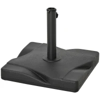 Outsunny Pied de parasol base de lestage parasol carré dim. 41,5L x 41,5I x 33H cm poids net 20 Kg ciment HDPE noir(m-10)