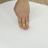 HOMCOM Set of Four Boucle Dining Chairs - White(m-8)