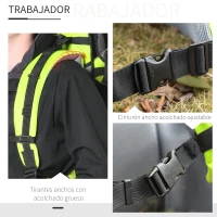 HOMCOM Portador de Bebés con Techo Impermeable Base de Soporte y Múltiples Bolsillos para 6-36 Meses 38x77x87,5 cm Verde Claro(m-5)