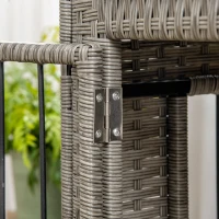 PawHut Wicker Dog Cage, Dog Crate with Lockable Door and Soft Washable Cushion for Medium to Large Sized Dogs, 85 x 61 x 70 cm, Grey(m-8)