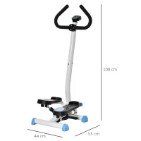 HOMCOM Twister Stepper, Step Machine with Adjustable Resistance, LCD Screen - Blue(m-3)