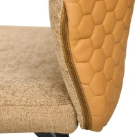 HOMCOM Bar Stools Set of 4, Linen-Touch Upholstered Bar Chairs, Kitchen Stools with Backs and Steel Legs for Dining Room, Light Brown(m-9)