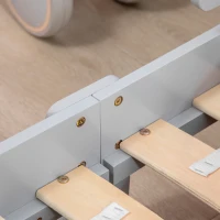 ZONEKIZ Lit pour enfants de 3 à 6 ans design étoiles et lune sommier à lattes inclus chambre moderne 143 x 76 x 49 cm gris(m-8)